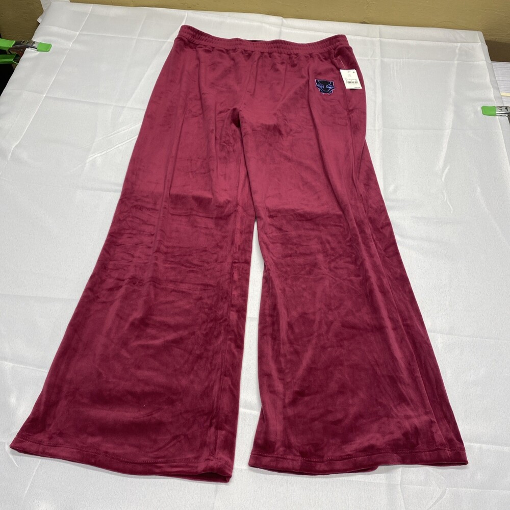 NWT Marvel Studios Black Panther Wakanda Forever Velour WideLeg Pants Maroon XXL